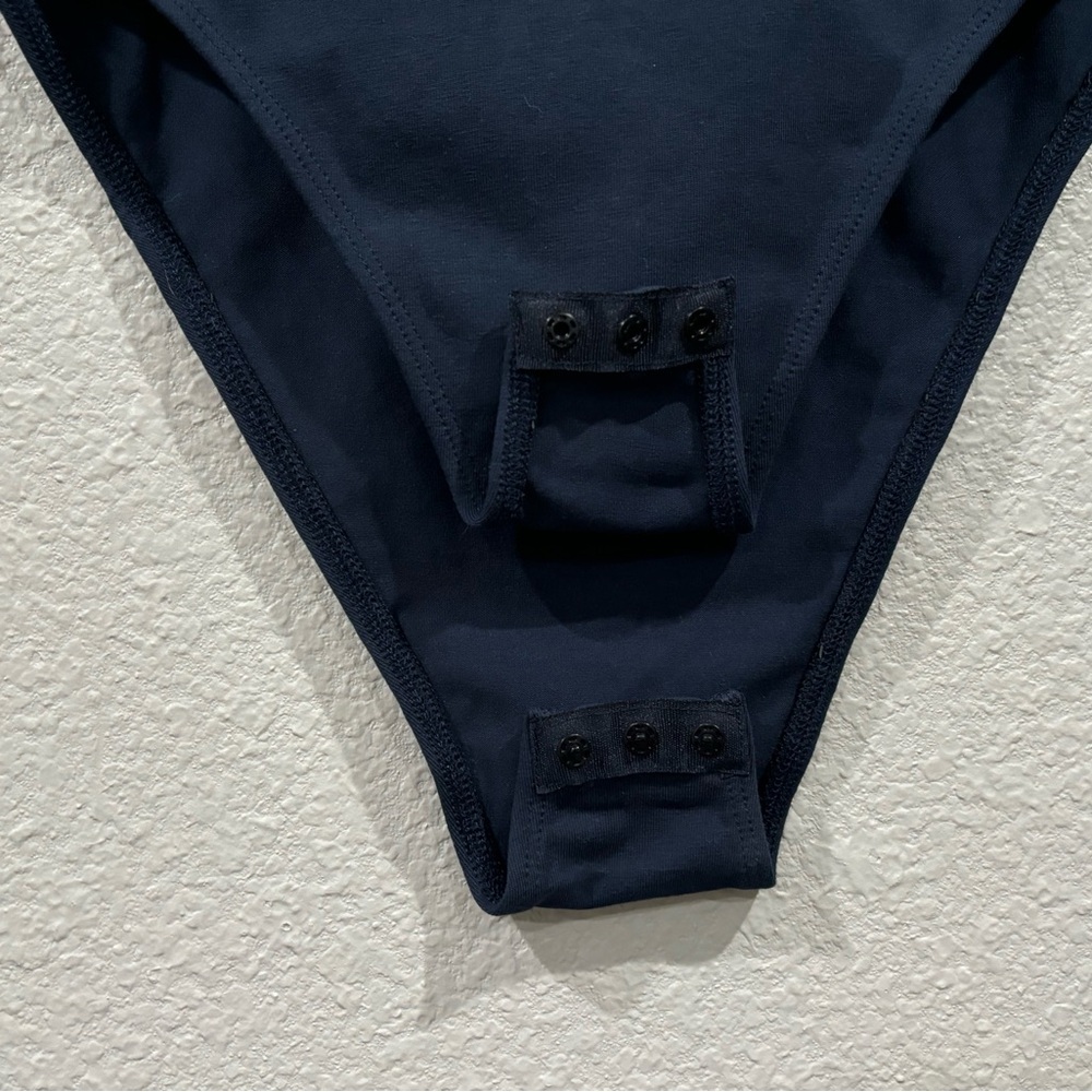 Navy Blue Sleeveless Bodysuit - Picture 4 of 7